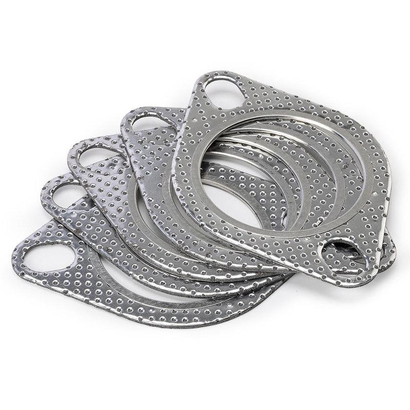 20x 2.5 Inch/63mm Universal Engine Exhaust Pipe Gasket With Two Holes Repairing Parts Rustproof Reliable Sealing Car Accessories
