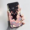 Schwarzes Case für Nokia G11 Plus Einzigartiges Design Schwarze Katze mit Korb Muster Schale Gelee Farbe Kratzfest Weiche Hülle