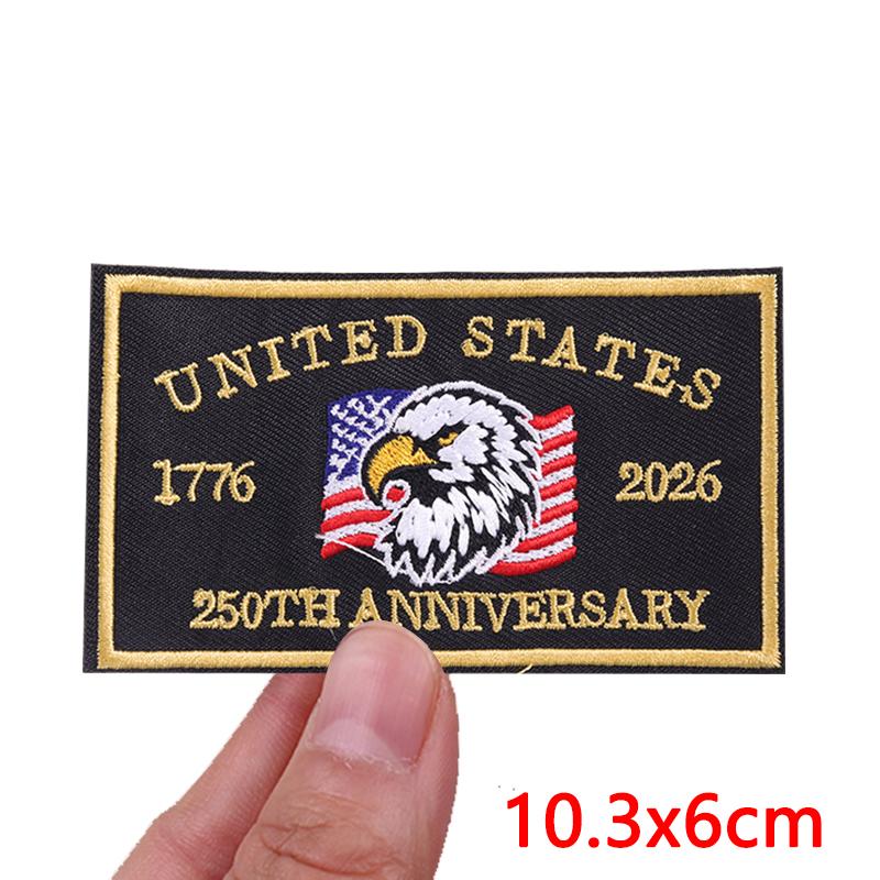New America's 250th Anniversary Embroidered Patches DIY Iron On Patches For Clothing Statue Of Liberty Flag Eagle Patch Armband