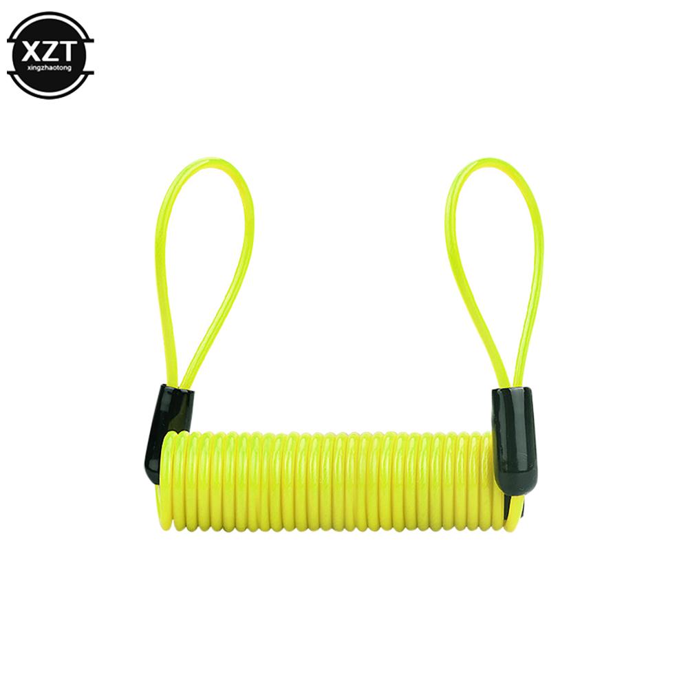 

Новый 120 см замок тормозного диска мотоцикла скутер напоминание трос велосипедная пружина веревка сумка противоугонный трос защита сигнализация замки жёлтый