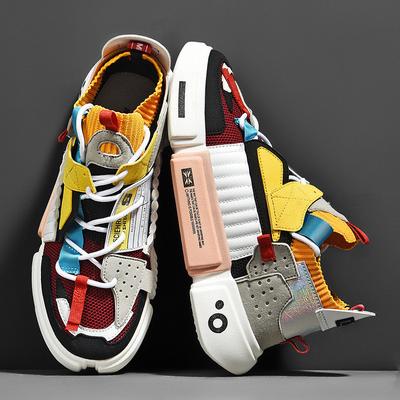 Yeni Renkli Erkek Ayakkabıları Dış Mekan Kaymaz Yürüyüş Spor Ayakkabıları Konforlu Yumuşak Koşu Spor Ayakkabıları Günlük Trend Kaykay Ayakkabıları Zapatillas