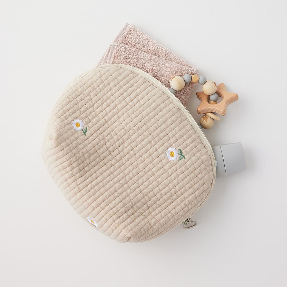 D by DADWAY Nubi BGDB022474300 Pouch, Daisy/Beige,