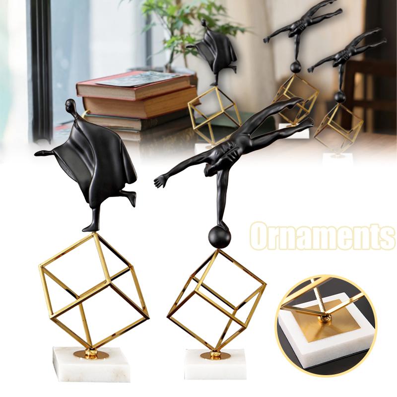 Creative Resin Statue Gymnastic Figures Crafts Ornament for Living Room Office Bedroom Decoration