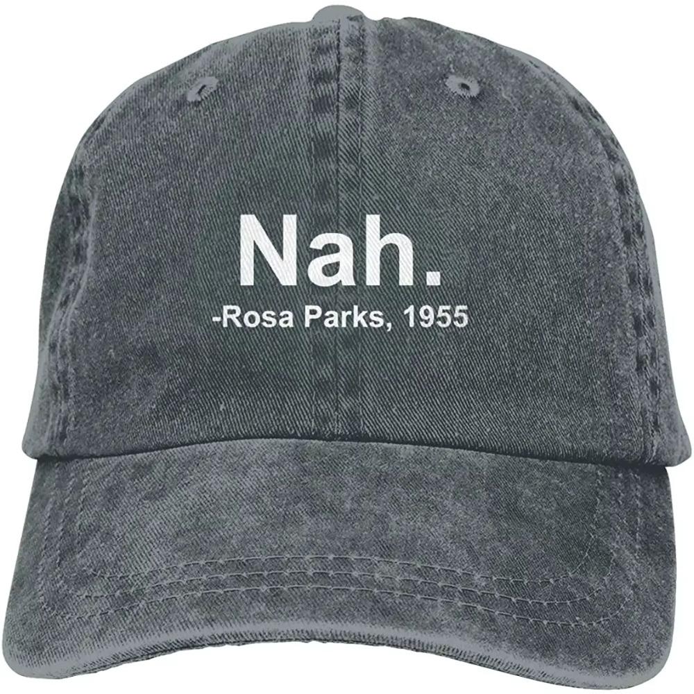 Nah. Rosa Parks, 1955 Vintage Denim Hat Adjustable Washed Baseball Cap for Men and Women