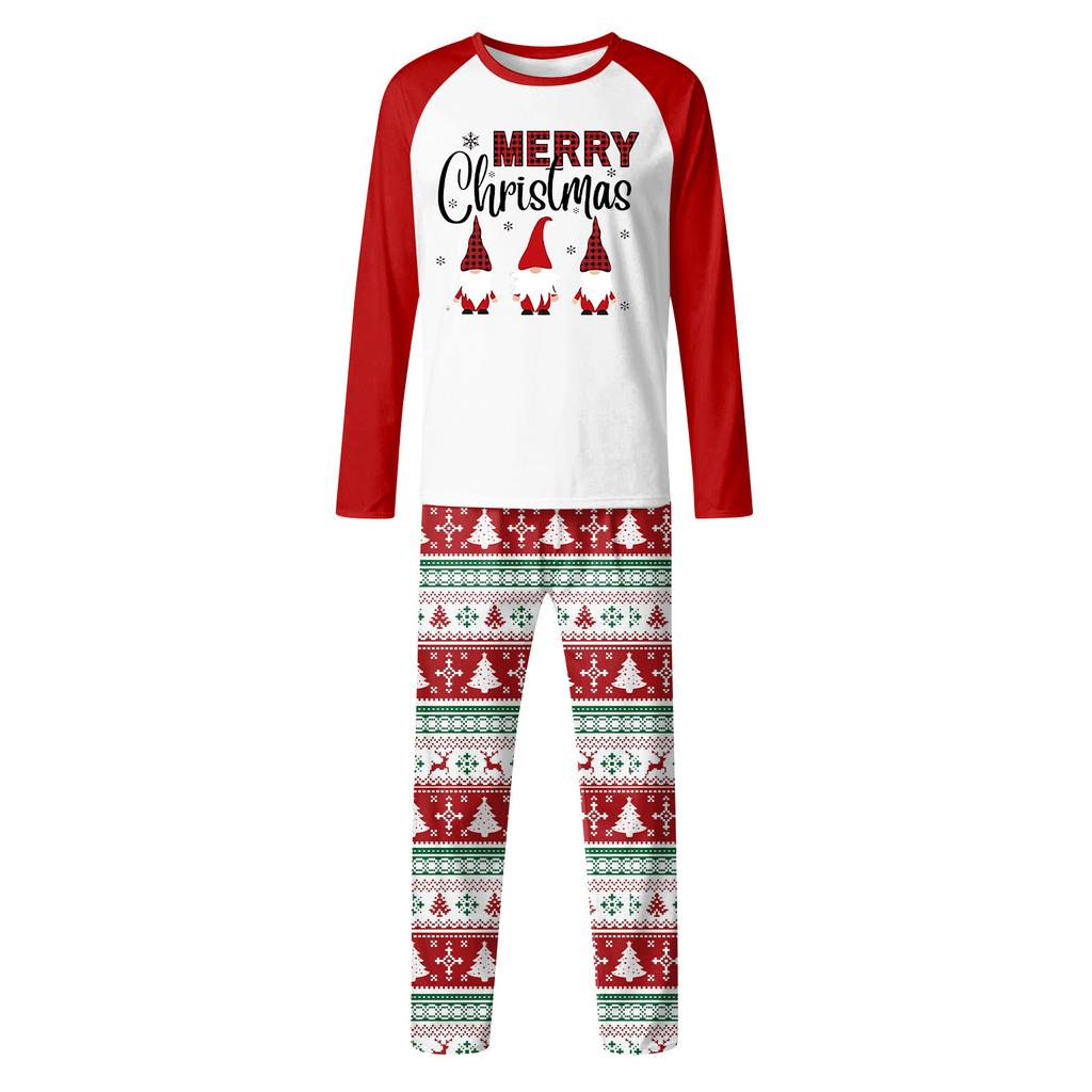 Family Matching Print Sets Pajamas Loungewear Outfits Family Matching Long Sleeve Tops+Pants Set