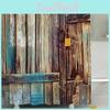Shower Rustic Curtain Wood Barn Door Pattern Bath Curtain Waterproof With Hooks
