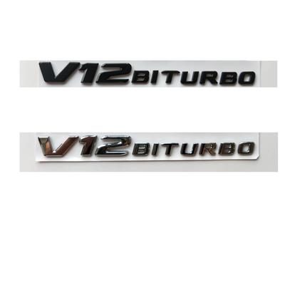 For Mercedes Benz V12 BITURBO Symbols S63L S65L S63L S65L CL63 CL65 G65 GL65 GL63 AMG V12 BITURBO Emblems Badges QQ69