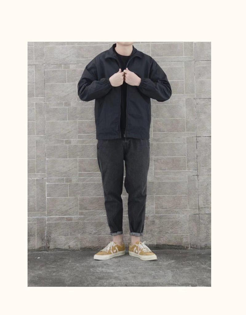 2023 Geacă de vânt la modă pentru bărbați: Jachetă largă retro de primăvară și toamnă, stil japonez-coreean