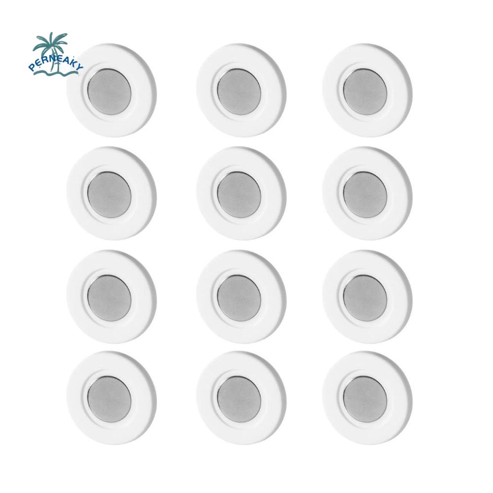 12pcs Self Adhesive Magnetic Remote Control Rack No Hole Punching Stable Magnetic Paste Hook Dopamine Decorative