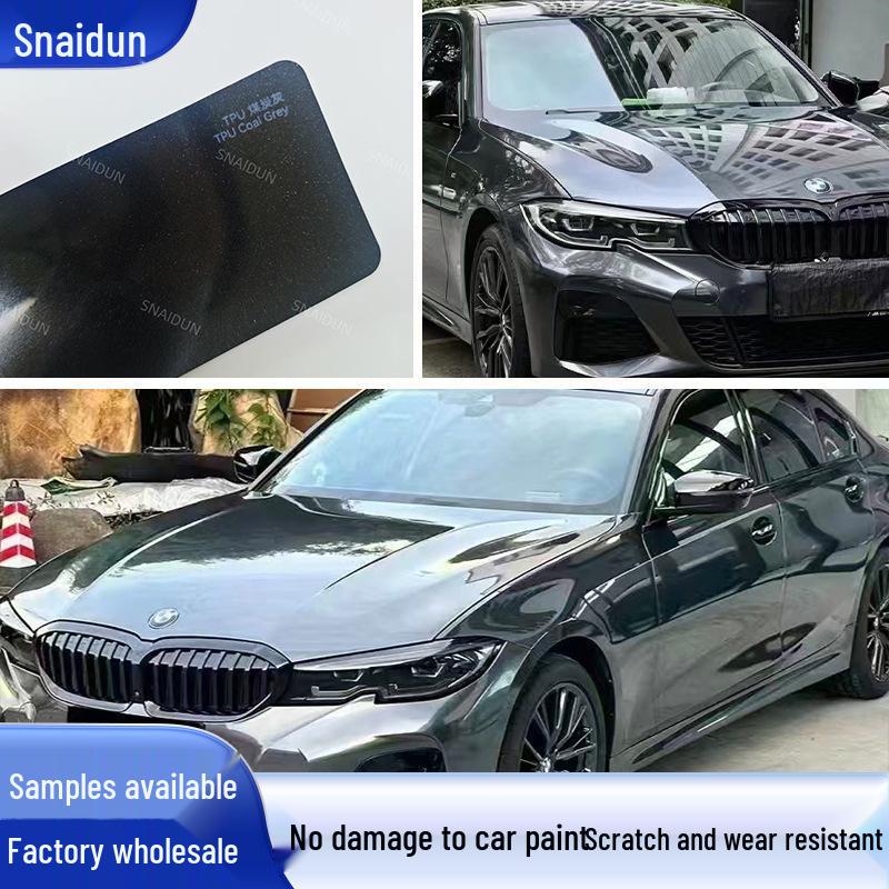 

TPU Color-Changing Car Wrap: Invisible Paint Protection & Anti-Scratch Film in Coal Ash. Coal Ash