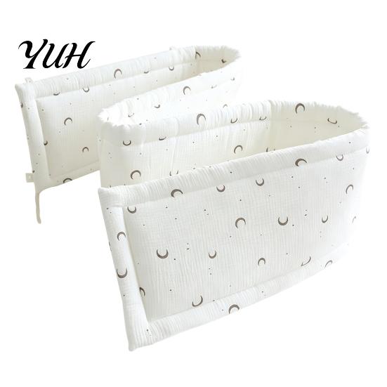 Protection de lit bébé facile à installer Coton Bumper Pad pour nouveau-nés, Anti-collision Respirant Matelassage Fixe Doublure de lit pour tout-petits, Doublure de protection douce