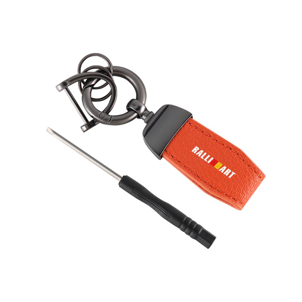 Metal Leather Car Key Ring Chain Auto Keychain Accessories For Mitsubishi Asx Lancer 10 Outlander l200 Xpander Pajero 4 Montero WZ8