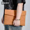 Large Capacity Thickened Waterproof Vintage Faux Leather A4 Document Storage Business Briefcase