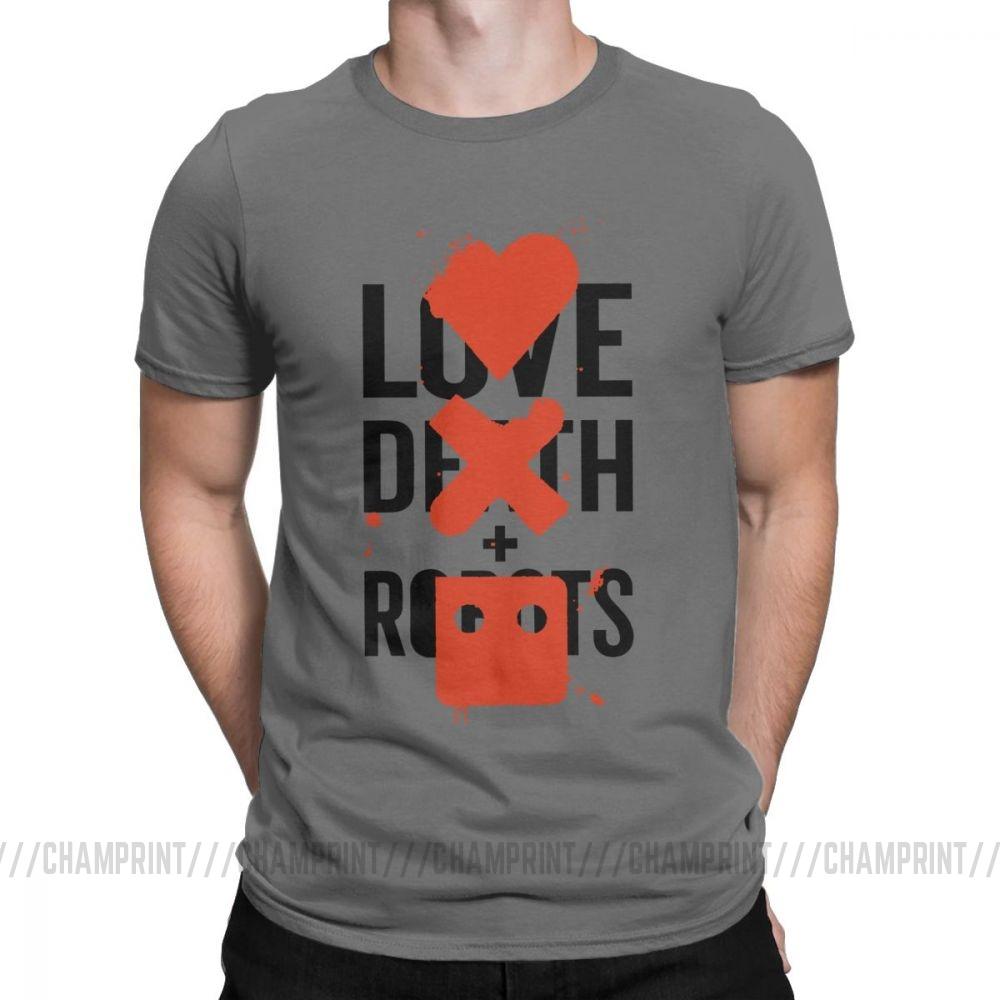 Cool Love Death And Robots T Shirt Big Fan Tee Shirt Heavy Metal Sci Fi 2XL