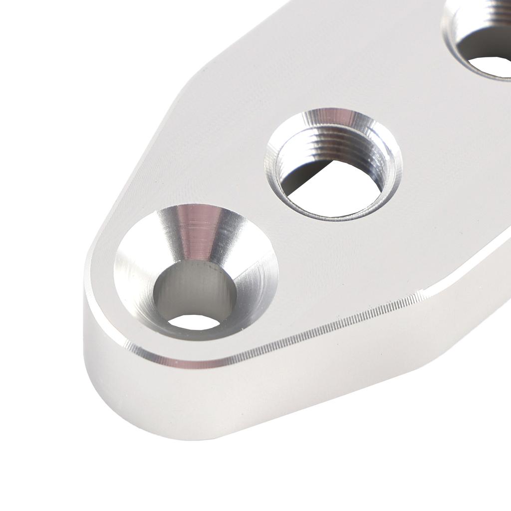 Twin Turbo Dual 1/8" NPT Oil Feed Line Adapter Plate for LS1 LSX LS3 LS2 LQ4