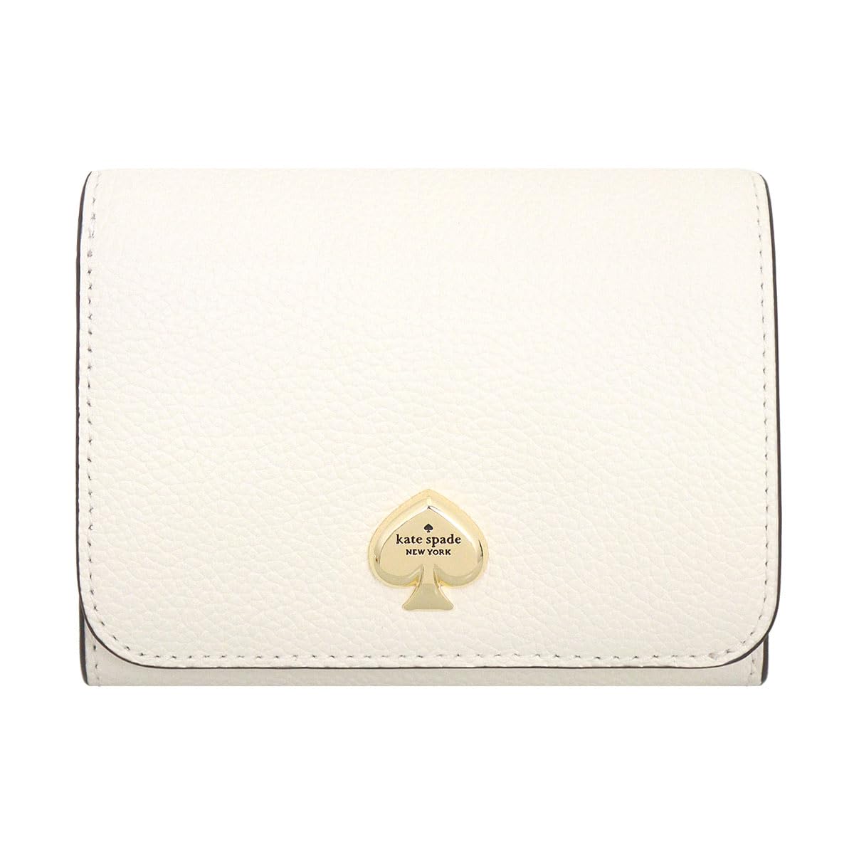 Kate Spade KK056 Meringue Kayla Pebbled Leather Small L-Zip Wallet (Bi-fold) Women s [Outlet Item] [Brand Name] [Used]