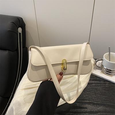 Beautiful Trend New Fashion Retro Solid Color Portable Shoulder Armpit Bag Simple Versatile Bag