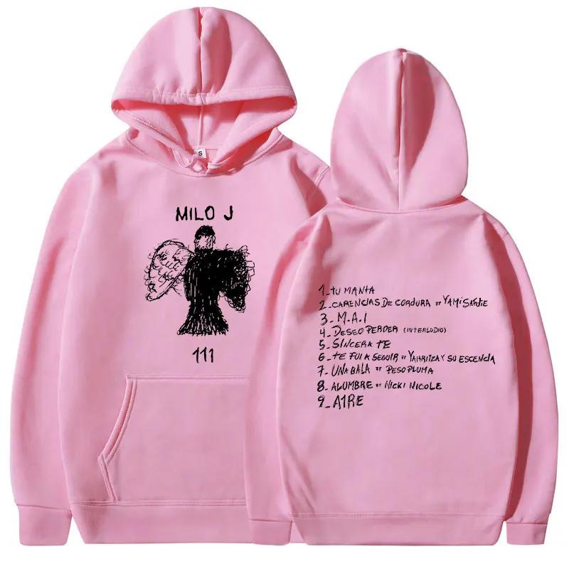 Milo J Hoodies 111 Album Merch Hooded Sweatshirts Women Unisex Fashion Hip Hop Vintage Long Sleeve Pullovers Fans Gift Streetwear