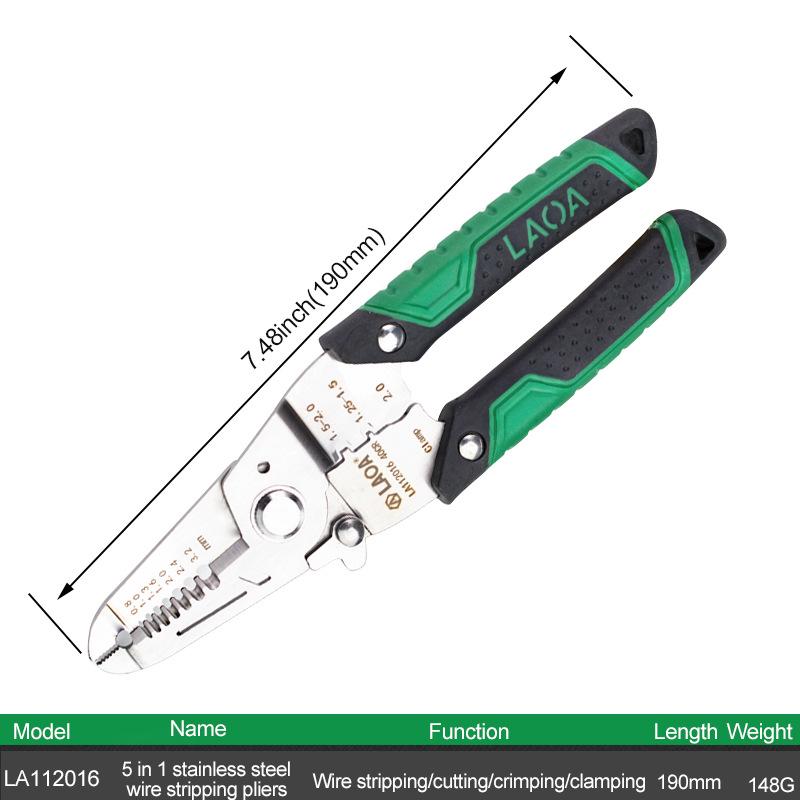 Old A 8-in-1 Multi-Function Wire Tool: Stripper, Cutter, Puller, Crimper & Electrician Pliers Electric Measurement Function