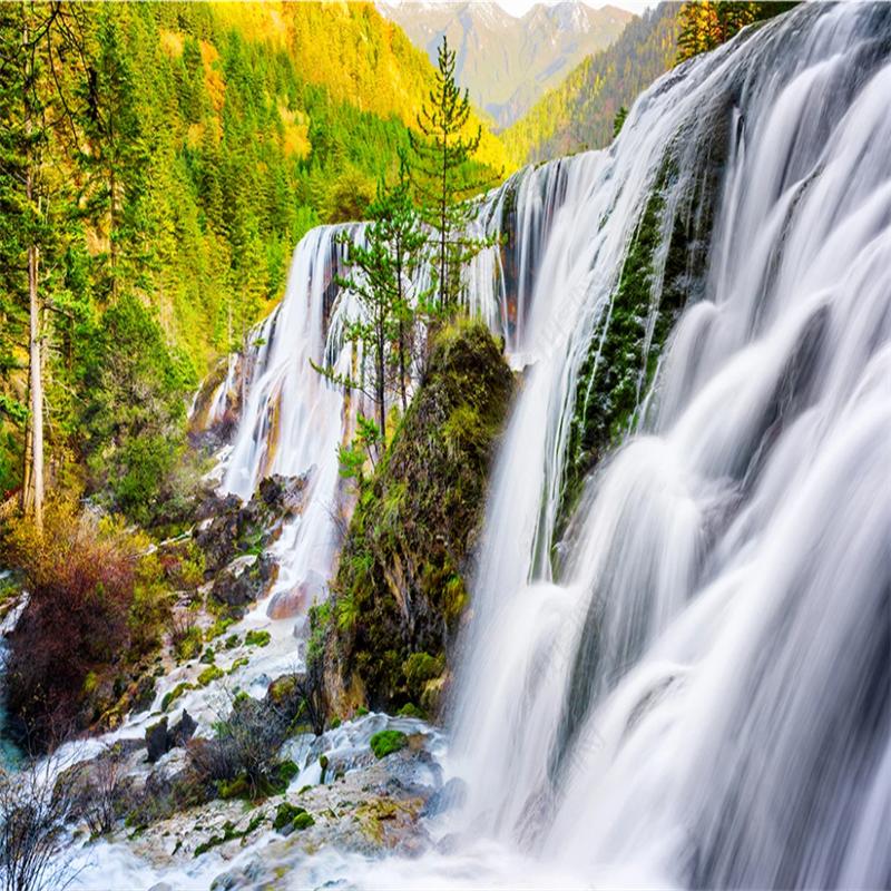 Forest Waterfall Photo Wallpaper Home Decor Sofa TV Bedroom Background Wall Decor Mural