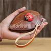 First Layer Cowhide Creative Tree Leaf Seven Star Ladybug Mini Change Bag Tree Leaf Key Bag Hand Bag Hand Bag