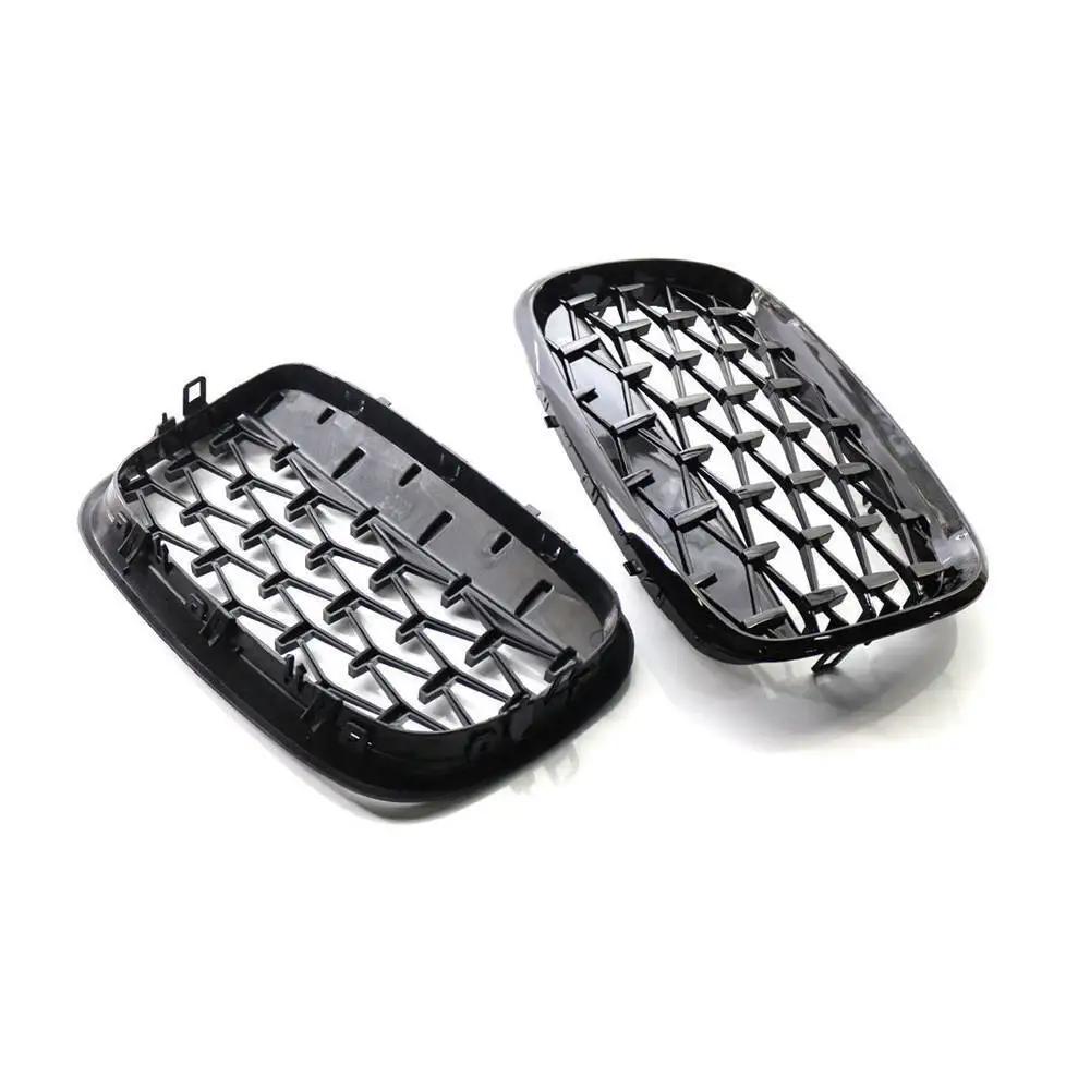 For BMW X5 E70 X6 E71 2007-2013 ABS Car Grille Front Kidney Grill Diamond Style Chrome Black 51137157687 51137157688 51137185223