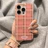 Fashionable Pink Checker Double-Layer Phone Case For iPhone 17 Air 16 15 14 13 12 11 Pro Max 7 8 16 Plus Shockproof Soft Cover