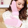 Women's Extra Thick Cuffed Mittens - Winter Rabbit Wool, Double Layer Warmth