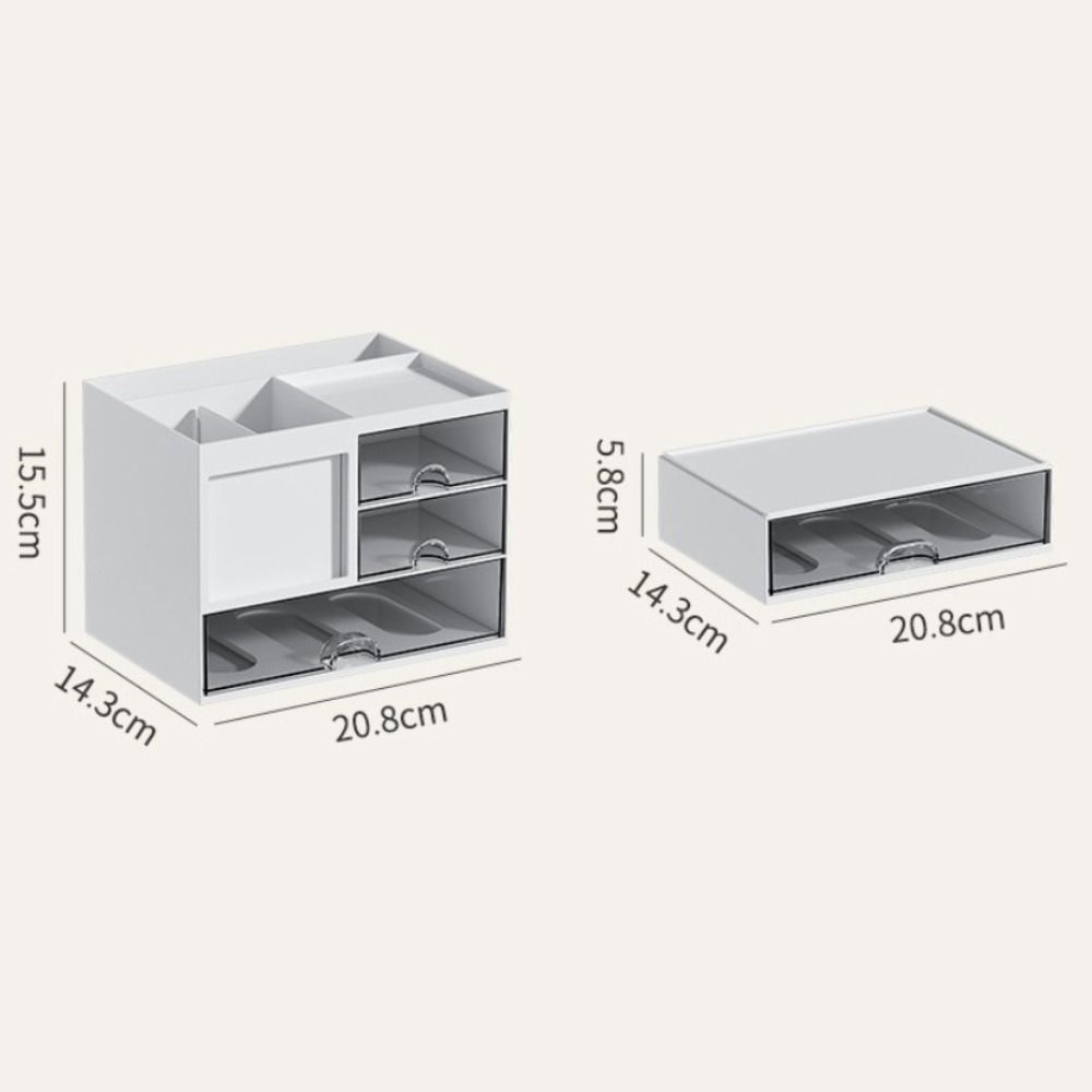 Multi-Function Pen Holder Storage Box Stackable Reasonable Partition Desk Storage Rack Simple Style Desk Shelf