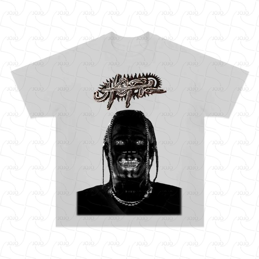 Rapper Travis Scott Retro Graphic T Shirt Men's Hip Hop Clothing Y2k Unisex Blond Fashion Oversized Gangster Top Gift for Fan