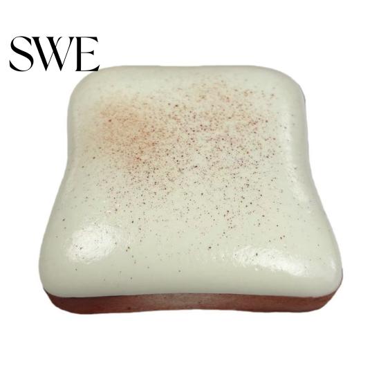 Dicker Stressball Cremiges Toast-Quetschspielzeug Weich Langsam aufgehend Realistisches Brot Fidget-Schaumstoff zur Linderung Dekompressions-Gadget Kinder Erwachsene Ablassen