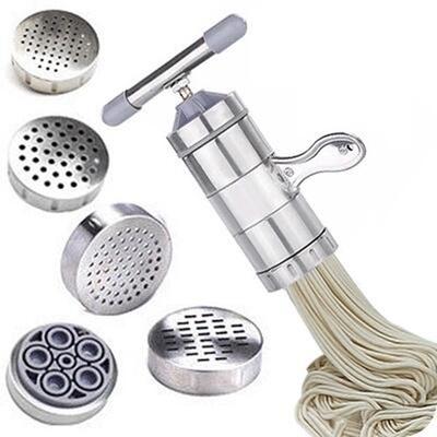 Máquina de Prensa de Fideos Manual de Acero Inoxidable para Uso Doméstico