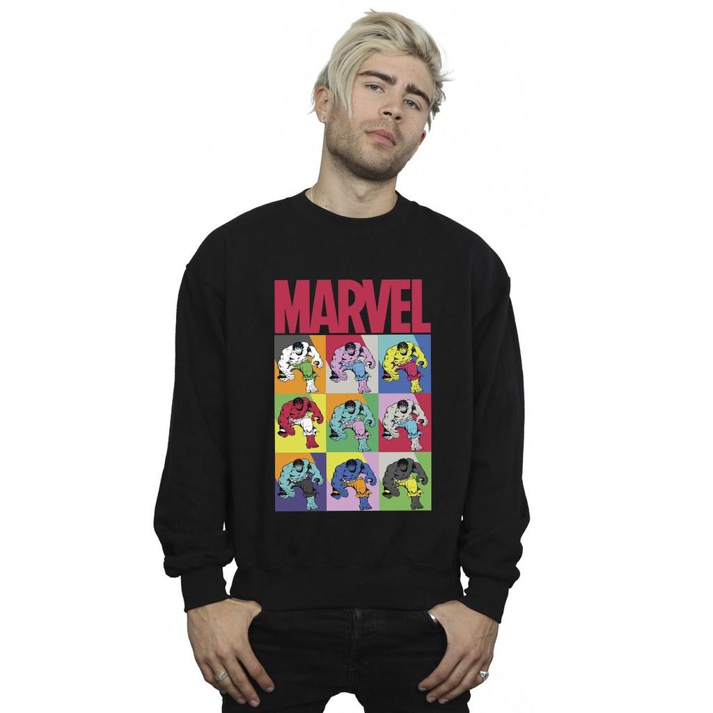 Marvel Mens Hulk Pop Art Sweatshirt