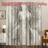 2D FLAT PRINTING 2pcs Curtains (Without Rod) Mermaid with Flowing Hair Light Filtering Popular Curtains Versatile 100% Polyester