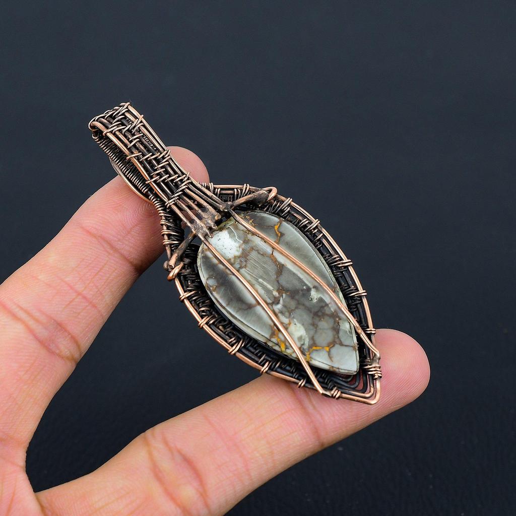 Wild Horse, Moonstone Gemstone Pure Copper Wire Wrapped Designer Handmade Pendant Jewelry For Woman