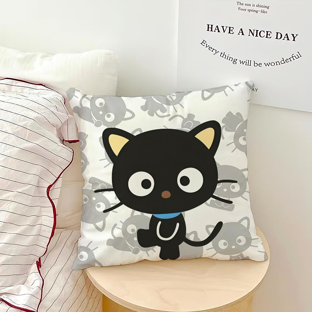 Cute Cartoon Art Chibi Cat C-Chococat Sro Comfort Soft Hogar Pillowcase For Sofa Living Room Bed Home Decor Protective Covers
