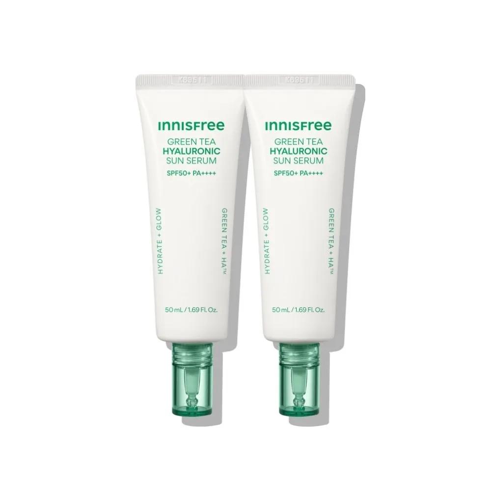 

Green Tea Hyaluronic Acid Soothing Moisturizing Sun Serum SPF50+ PA++++ 50mL x 2