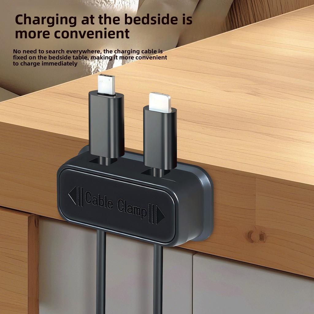 Magnetic Dual-Port Cable Organiser for Desktop or Wall Mounting