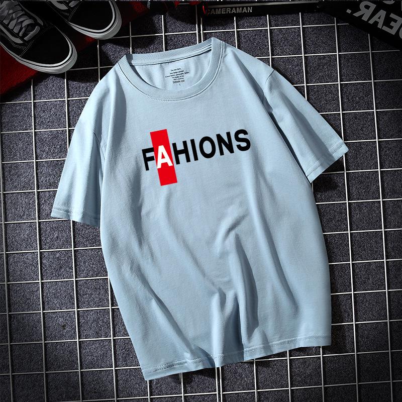 

Большой размер S-6XL Мужская футболка с короткими рукавами 100% хлопок Модная футболка для мальчиков S озеро синий