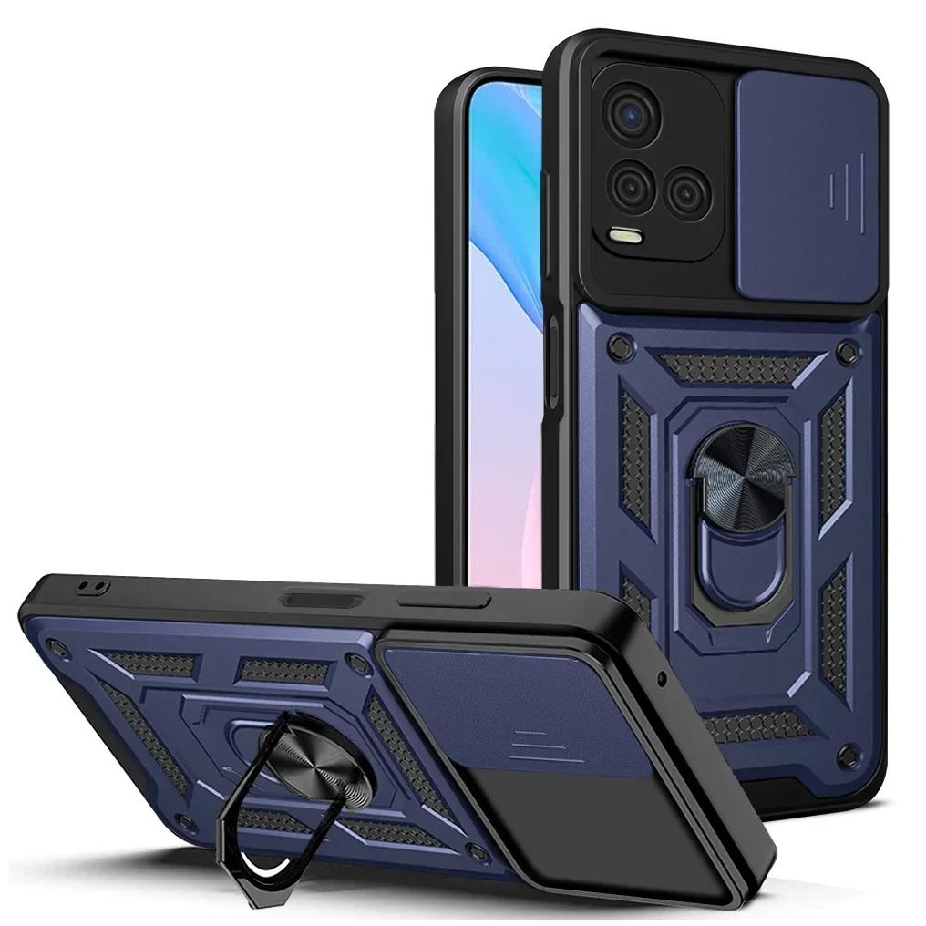 Shockproof Armor Phone Cases For VIVO Y28 V30E 5G V30 Pro V30 Lite X100 Pro Y200 iQOOZ7 Y100 V29 V29E Y36 5G Ring Holder Cover
