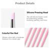 5Pcs/Set Silicone Nail Brush Carving Emboss Hollow Gel Shaping Pink Nail Art Pen DIY Dotting Manicure Tools Accessories