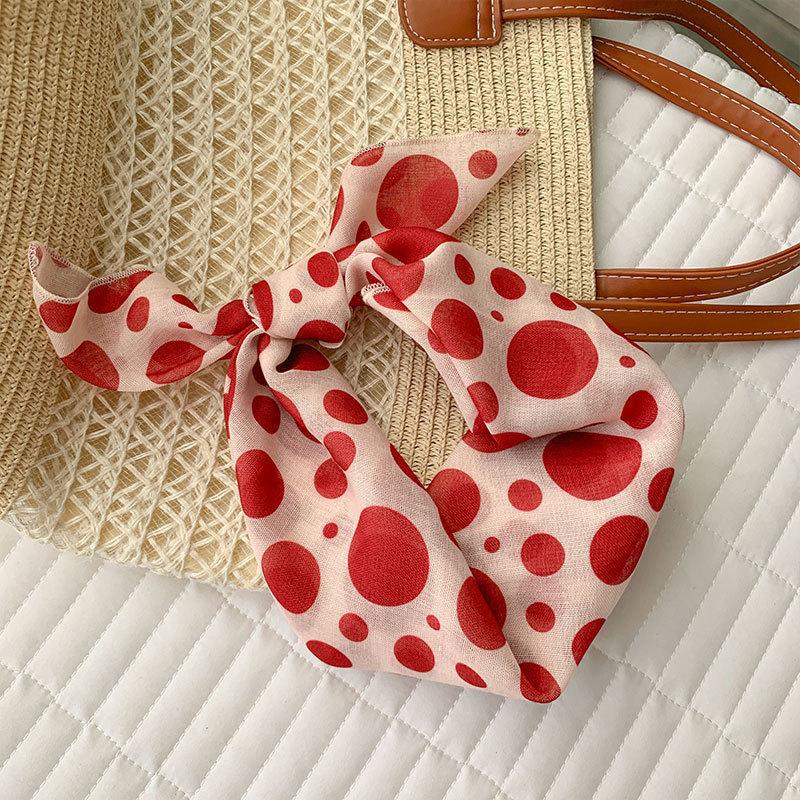 New temperament advanced sense neck cotton and linen silk scarf women's Korean lazy style versatile brown series small square scarf