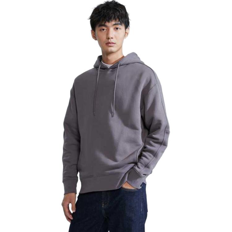 Calvin Klein Minimalist Series Unisex Printed Hoodie Unisex hoodies Titanium-Purple Gray 40960ST