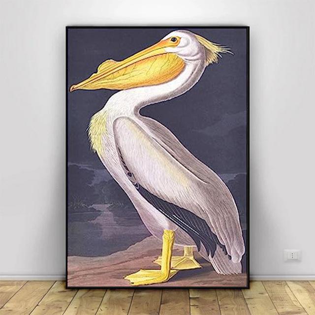 Vintage Bird Prints Retro Animal Art Natural History Canvas Paintings HD Pictures Wall Art For Living Room Home Decor Frameless