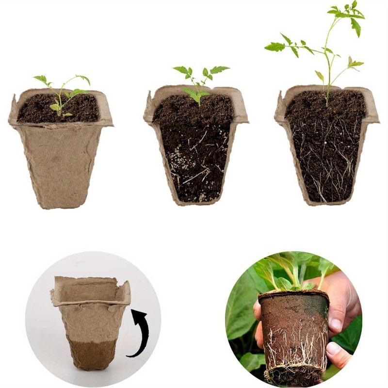 40 Pack Peat Seed Starter Trays with 40 Plants Labels 480 Cells Seedling Start Pots Kit Gardens Germination Plant Starter Trays