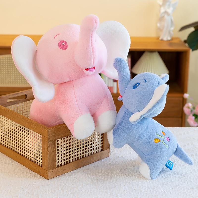 Internet Celebrity New Lucky Baby Elephant Cartoon Doll Pink Girl Plush Toy Big Ears Elephant Baby Doll Throw Pillow