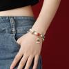Christmas Natural Stone Pearl Jewelry Star Bell Geometric Creative Simple Double Bracelet