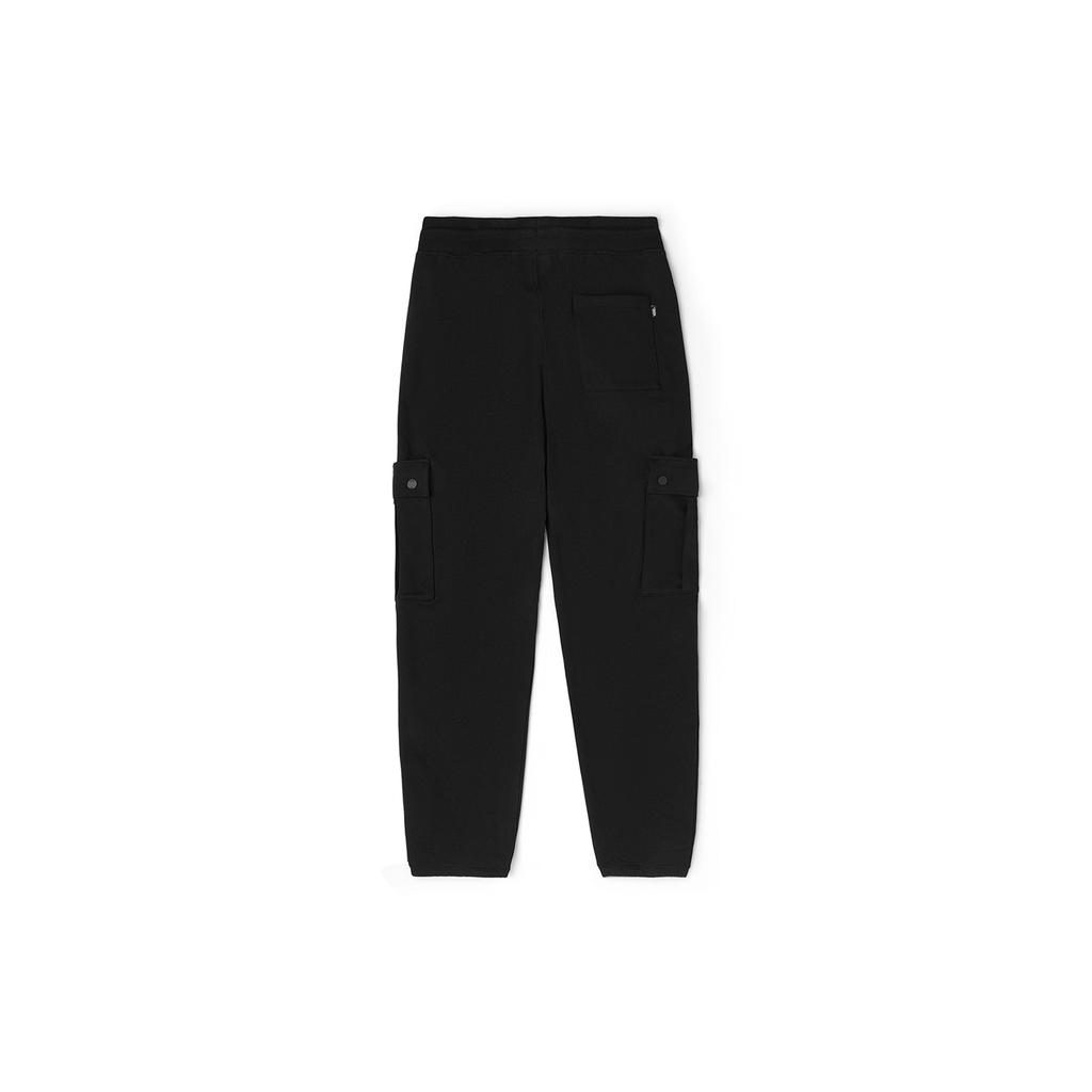 Vans Simple Drawstring Versatile Solid Color Tapered Sweatpants Unisex Bottoms Black VN00090WBLK