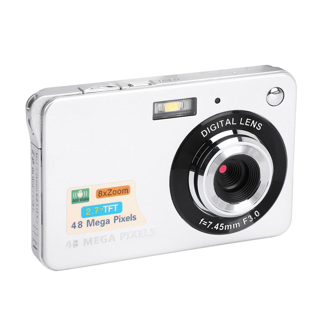 Digital Camera with Fill Light 2.7 Inch TFT LCD Screen Anti Shake 48MP 550mAh Auto Focus 8X Digital