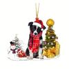 Acrylic Christmas Colorful Tree Dog Car Accessories For Adorable Holiday Decoration